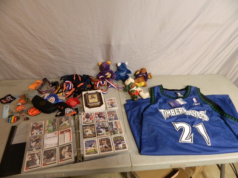 New Timberwolves Jersey, Baseball Cards, Etc