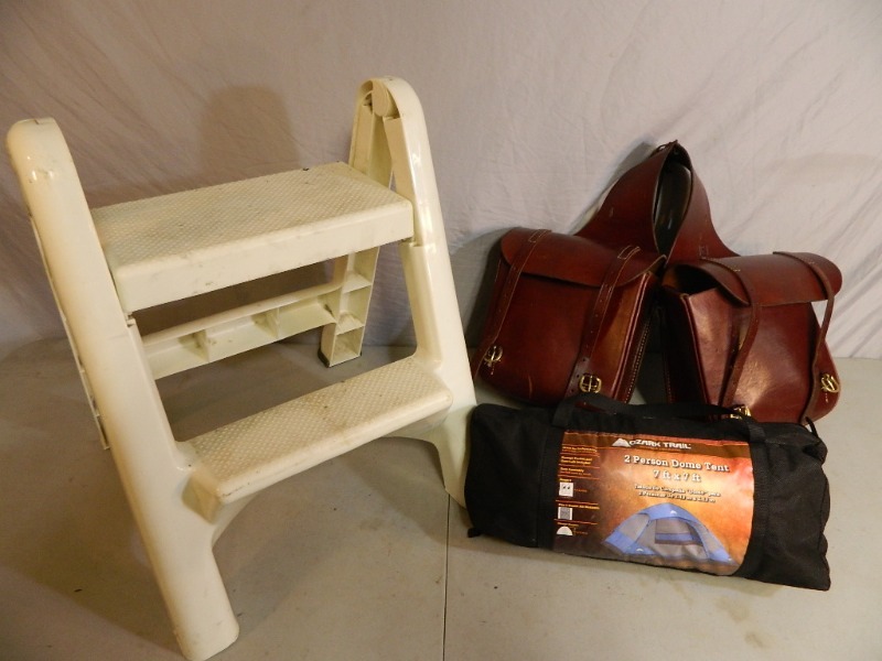 Triple K Saddle Bags, Tent, Step Stool