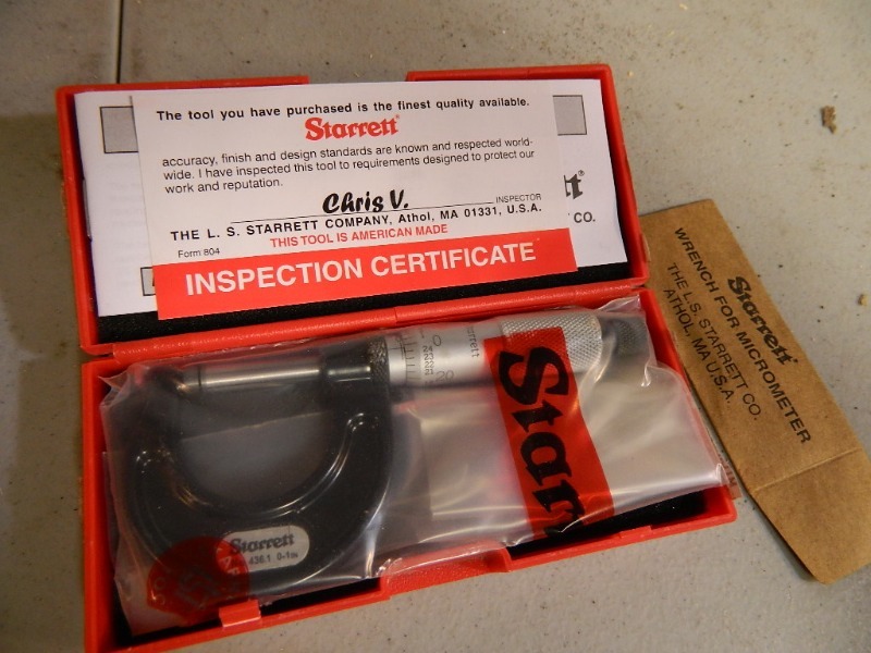New Starrett Micrometer