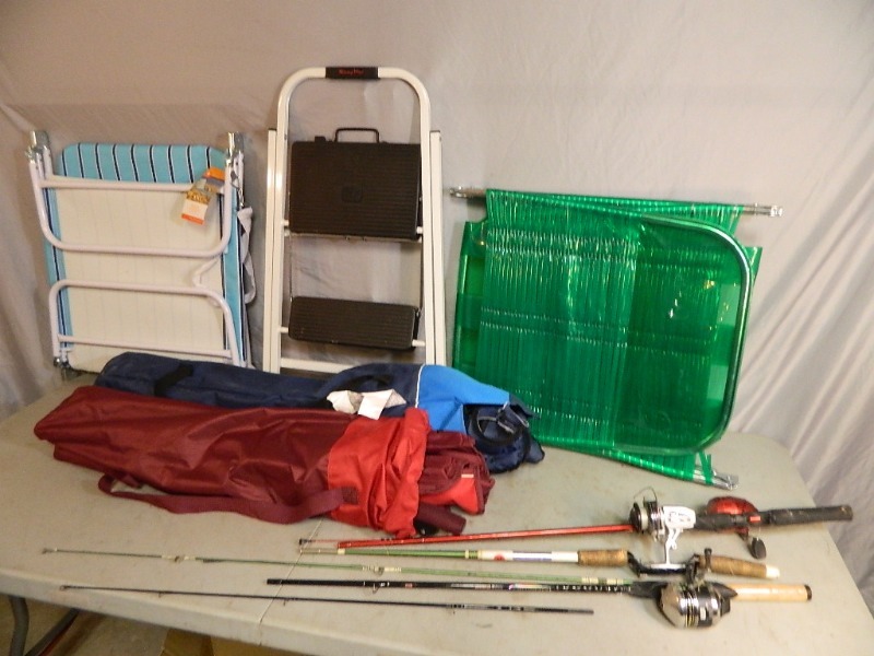 Bag Chairs, Loungers, and Fishing Poles