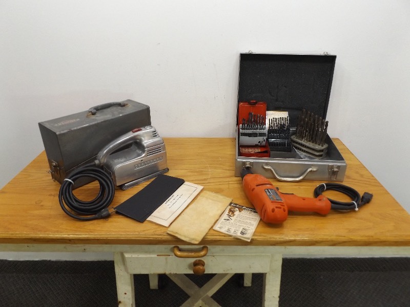 lot 27 image: Vintage Working Sander, Drill, Drill Indexes