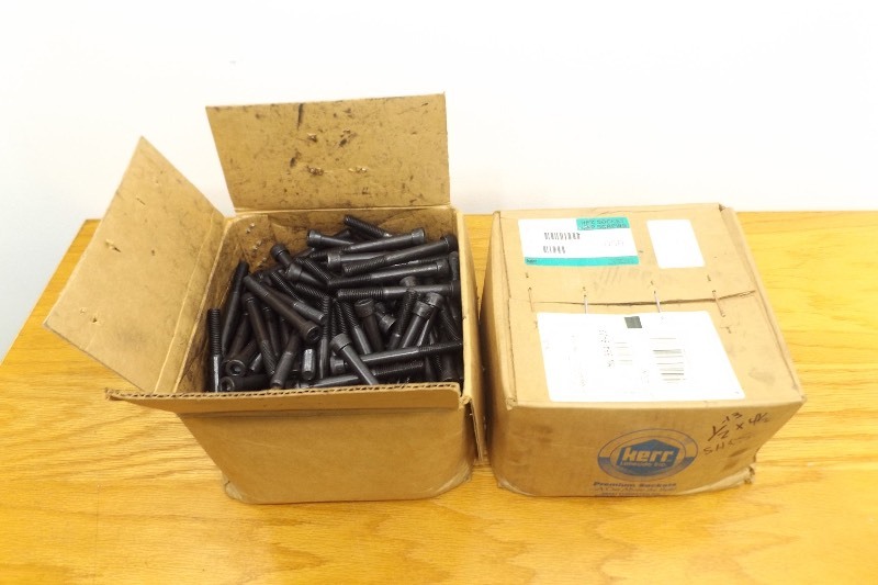 lot 37 image: 350 New Quarter Thread Coarse Socket Head 12-13 x 4-12 Grade A574 Cap Screw Black Carbon Alloy Steel
