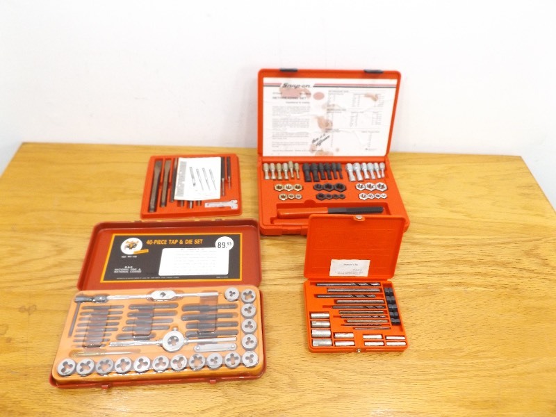 lot 46 image: Lot of Snap-On etc. Tap Die, Rethread, Chisels, etc.