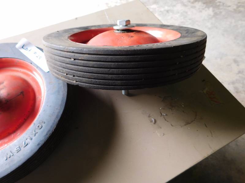 lot 28 image: Two Craftsman Wheels - 10 x 1 34, 12 Shaft