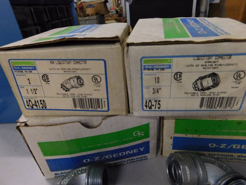 lot 55 image: O-Z Gedney Electrical Fittings, Enclosures