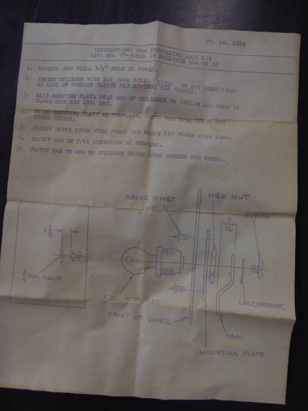 lot 68 image: McKinstry Metal Works Lock Kits