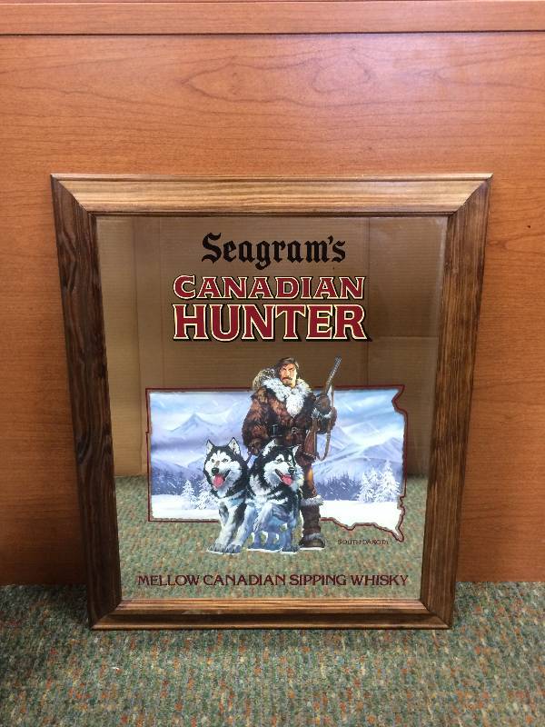 lot 1 image: Seagrams Canadian Hunter, South Dakota Bar MirrorPrint