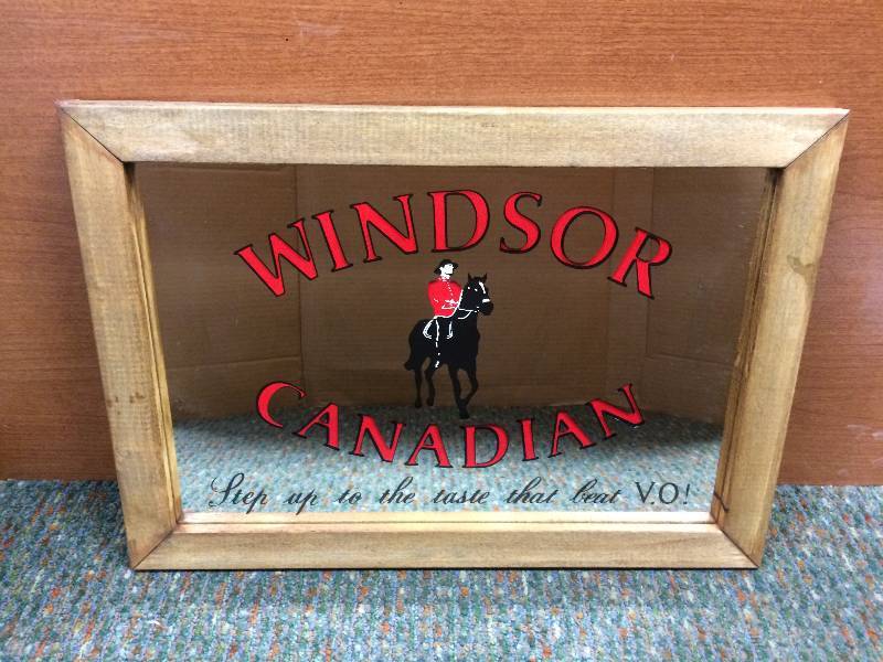 lot 2 image: Windsor Canadian Framed Bar MirrorPrint