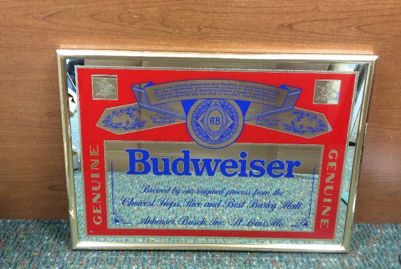 lot 15 image: Budweiser Bar MirrorPrint
