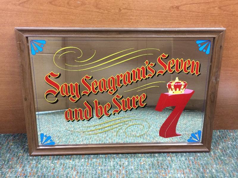 lot 22 image: Seagrams 7 Bar MirrorPrint
