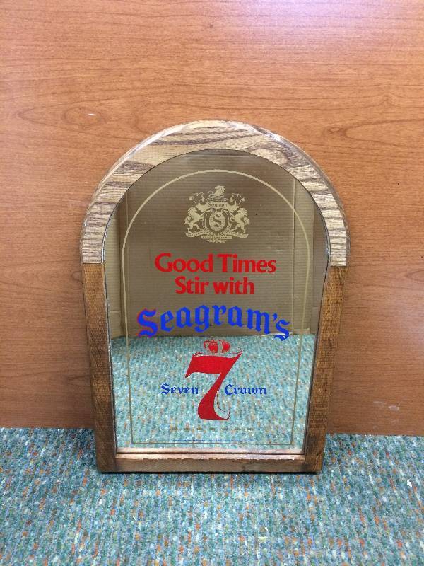 lot 23 image: Seagrams 7 Bar MirrorPrint