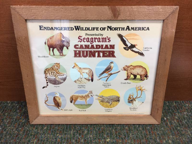 lot 25 image: Seagrams Canadian Hunter Framed Poster