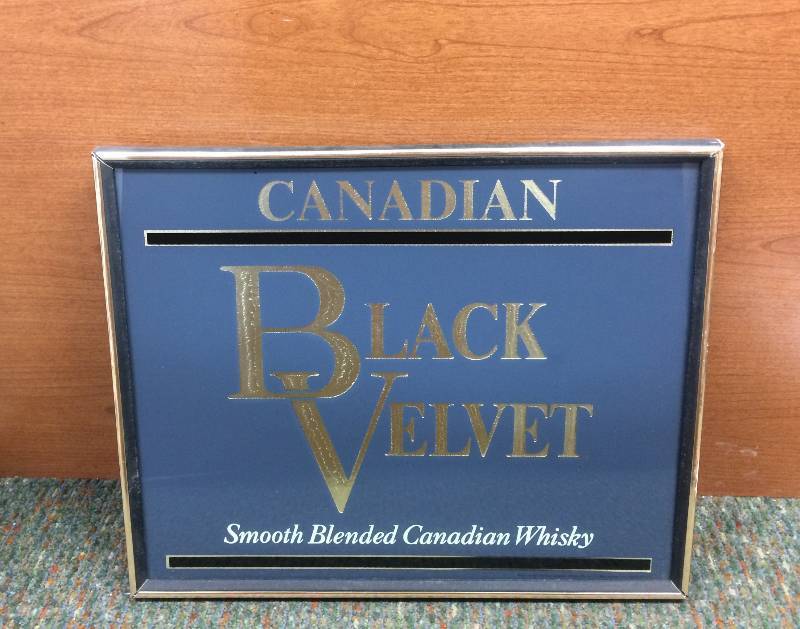 lot 6 image: Canadian Black Velvet Bar MirrorPrint
