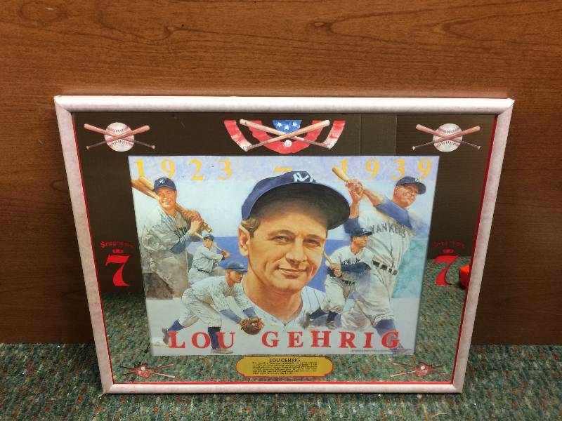 lot 38 image: Seagrams 7 Lou Gehrig Bar MirrorPrint