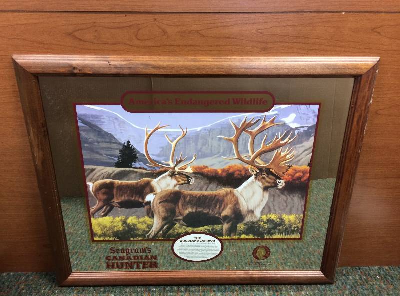 lot 49 image: Seagrams Canadian Hunter Framed MirrorPrint