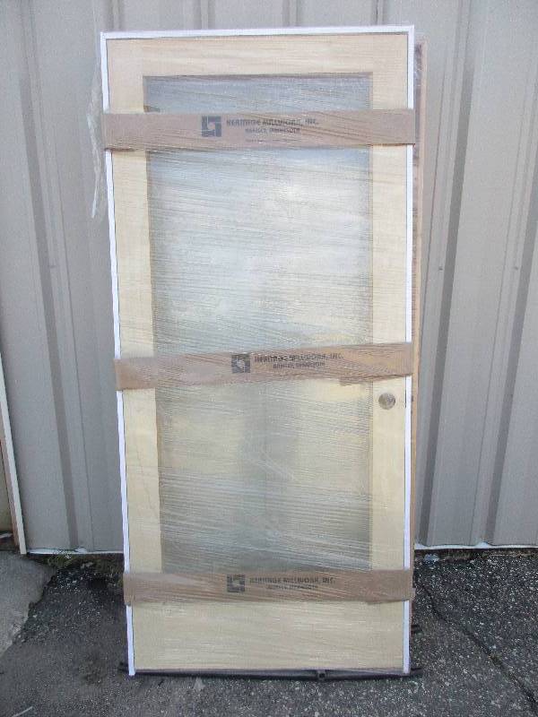 interior door w glass and frame 37.5 x 82 right swing
