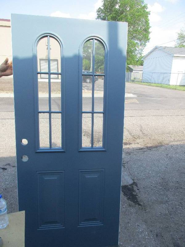 exterior door NO frame 36  x 79 w windows
