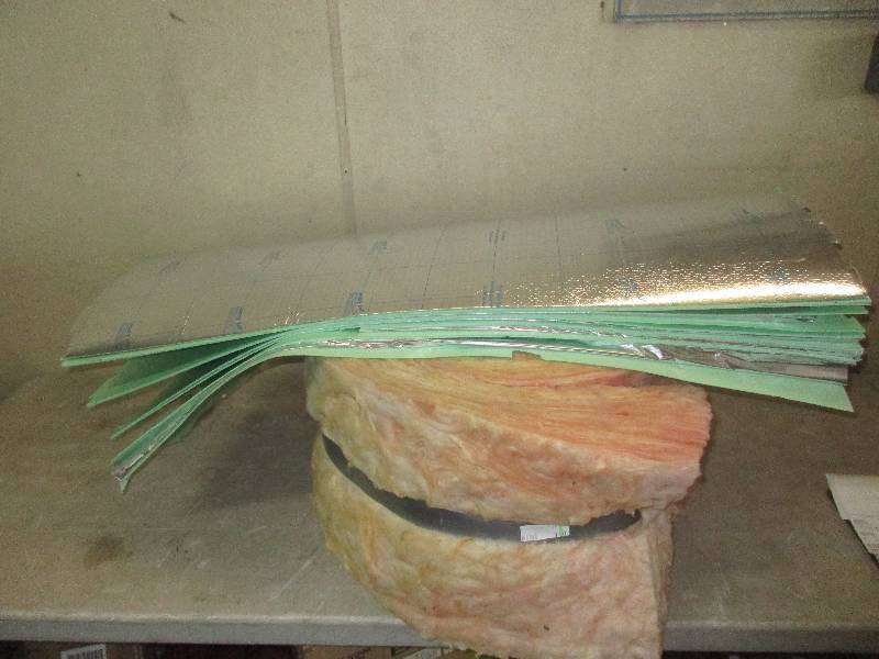 roll of insulation and ez cut floor pad