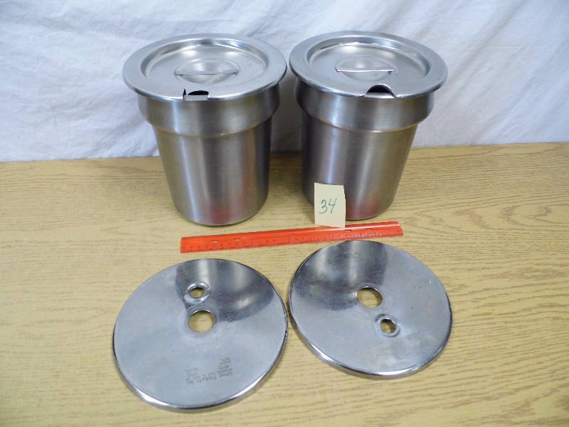 2 Stainless Steel Steam Table Inserts