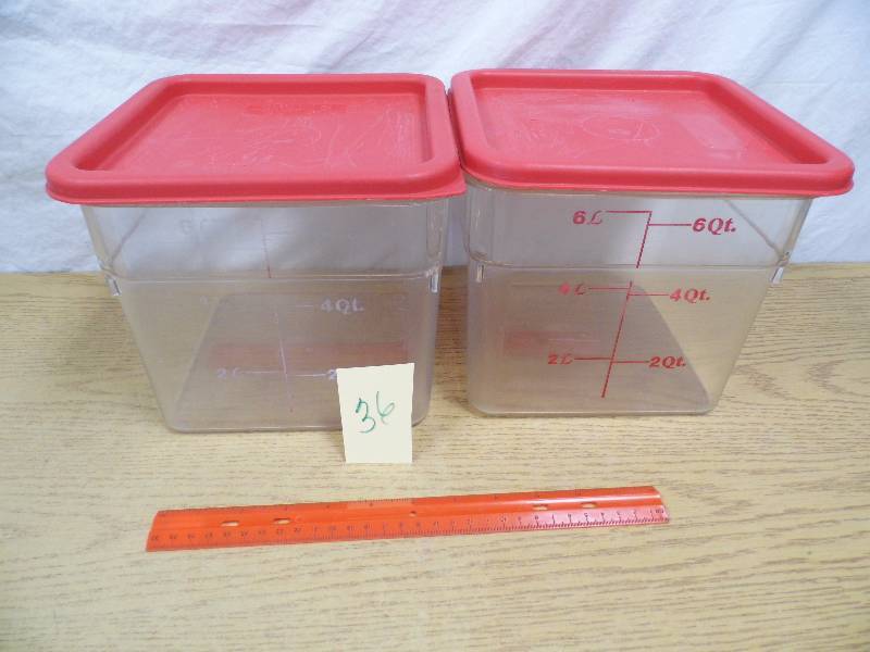 Lot of 2 Cambro Containers