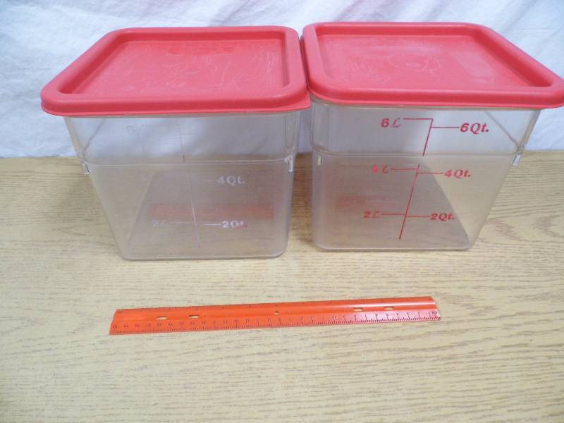 Lot of 2 Cambro Containers