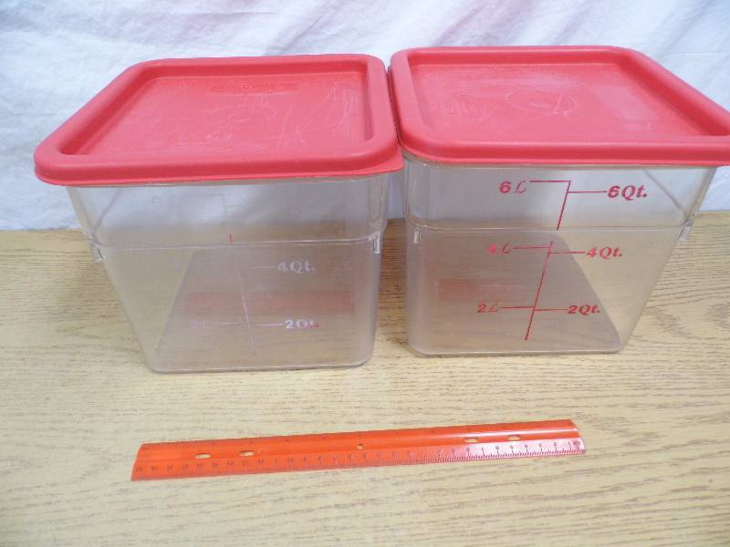 Lot of 2 Cambro Containers