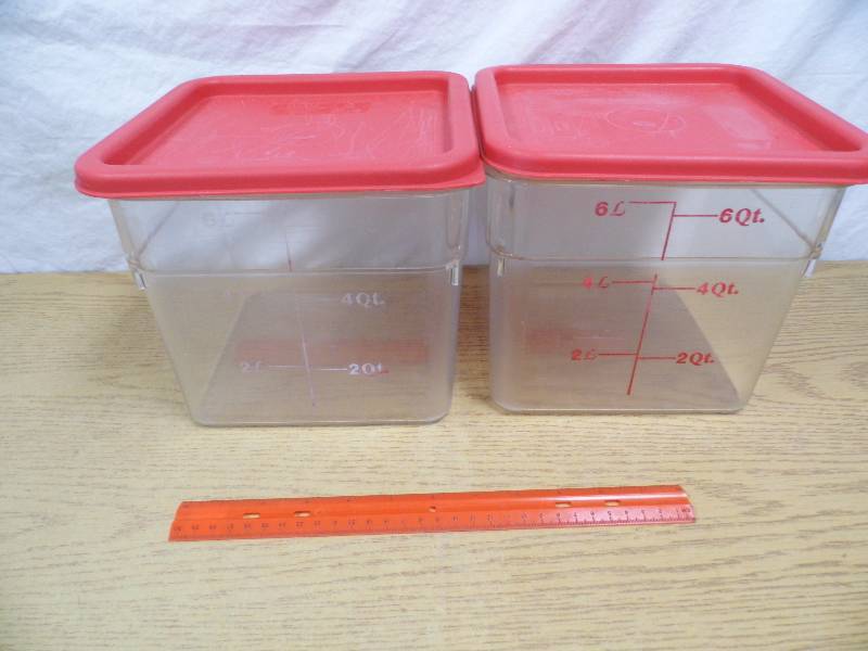 Lot of 2 Cambro Containers