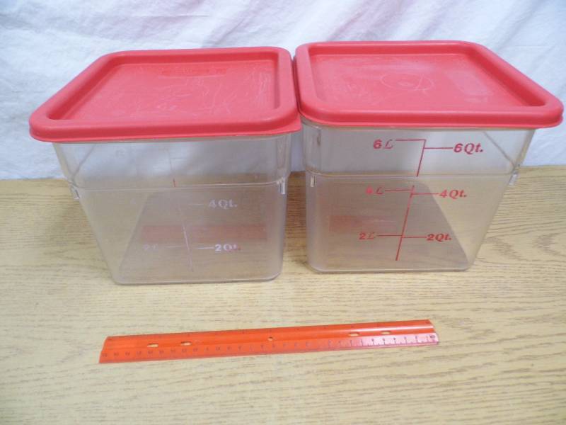 Lot of 2 Cambro Containers