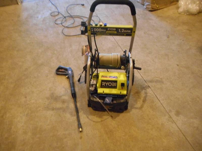 lot 10 image: Ryobi 2,000 PSI 1.2-GPM Electric Pressure Washer