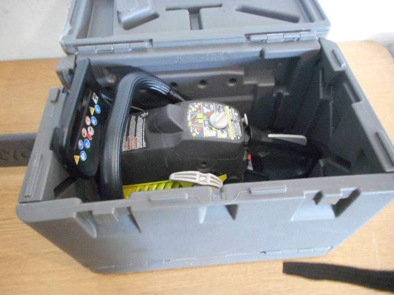 lot 31 image: Ryobi 16 in. 37cc 2-Cycle Gas Chainsaw with Heavy Duty Case