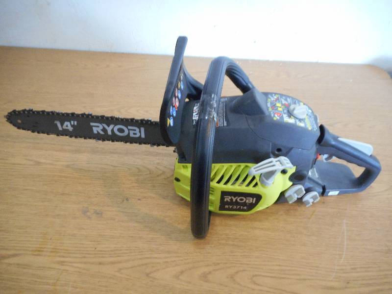 lot 49 image: Ryobi 14 in. 37cc 2-Cycle Gas Chainsaw