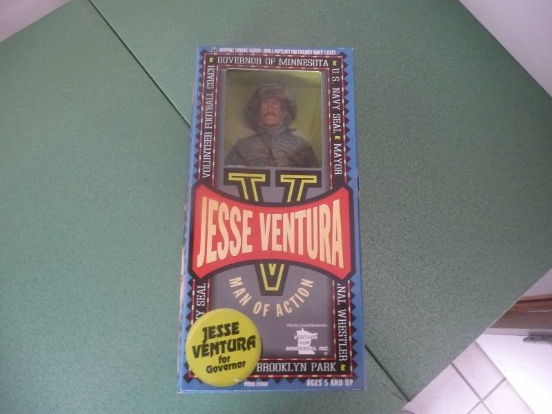 lot 67 image: JESSE VENTURA MAN OF ACTION NAVY SEAL FIGURINE, NEW IN BOX, GOV. OF MINNESOTA