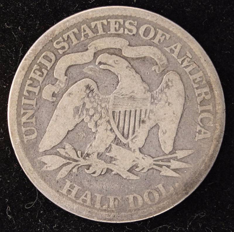 1873 SEATED LIBERTY SILVER HALF DOLLAR GOOD