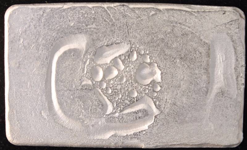 5 TROY Oz. .999 FINE SILVER BAR HAND POURED SILVERTOWNE