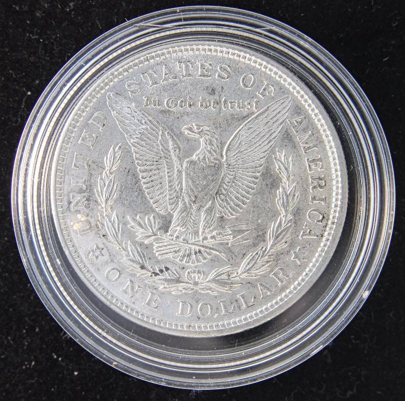 1921-P MORGAN SILVER DOLLAR AU58 IN AIRTITE