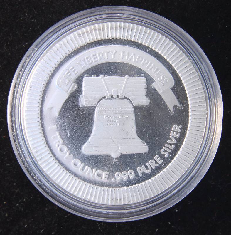 1 TROY OZ. .999 FINE SILVER STACKER MORGAN LIBERTY DESIGN IN AIRTITE HOLDER