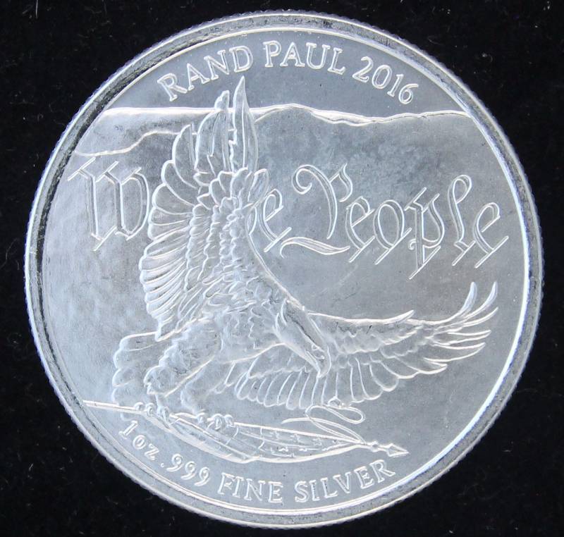 1 TROY OZ. .999 FINE SILVER RAND PAUL ROUND
