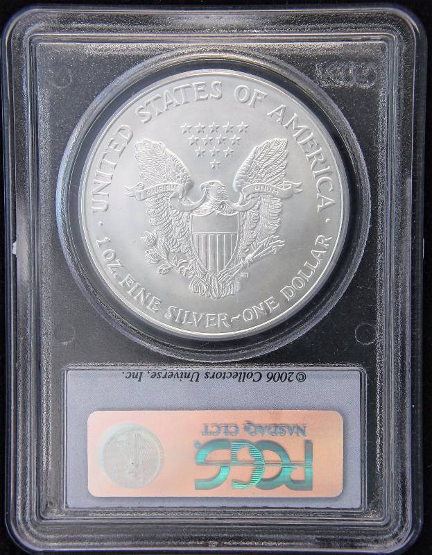 2006 AMERICAN SILVER EAGLE 1 TROY OZ. .999 FINE SILVER DOLLAR MS69 PCGS FIRST STRIKE