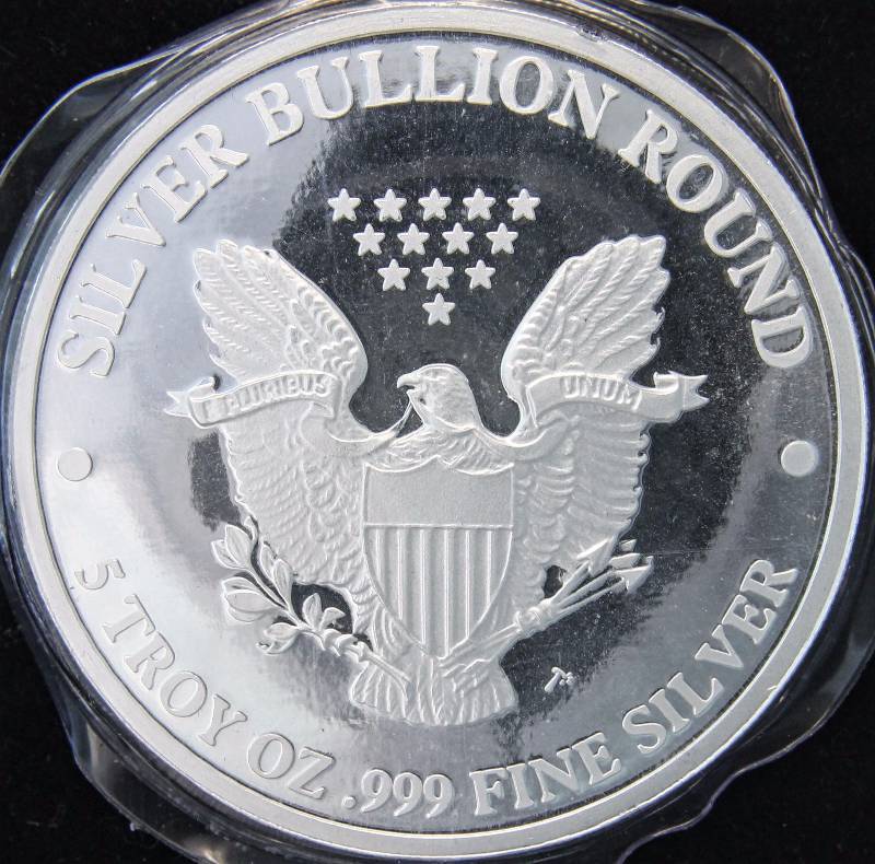 5 TROY Oz. .999 FINE SILVER 2017 SILVER EAGLE DESIGN SEALED