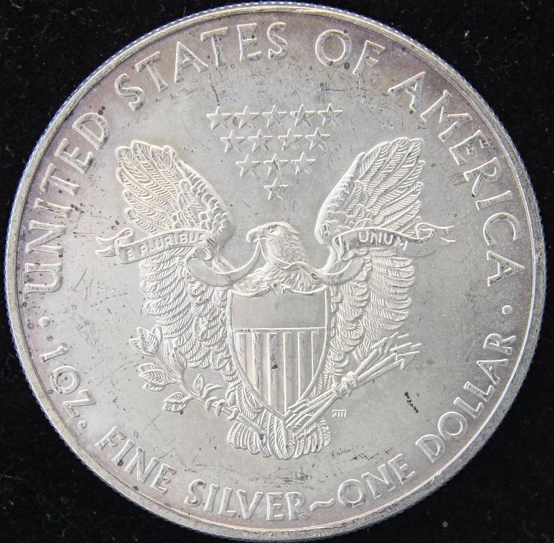 2009 OMAHA BEACH COLOR ENHANCED AMERICAN SILVER EAGLE 1 TROY OZ. .999 FINE SILVER