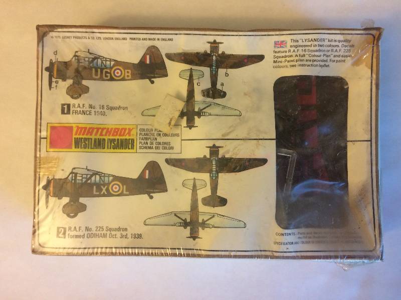 lot 54 image: Matchbox Westland Lyslander Model Kit
