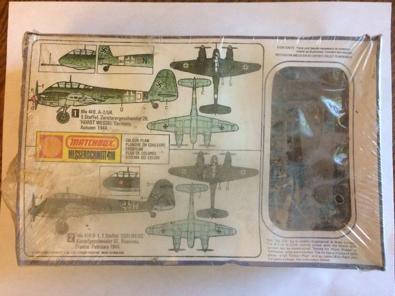 lot 56 image: Matchbox Messerschmitt 410 Model Kit