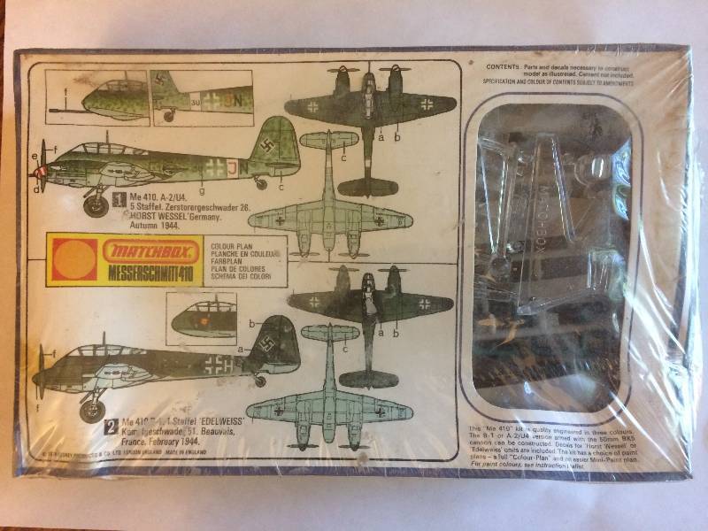 lot 58 image: Matchbox Messerschmitt 410 Model Kit