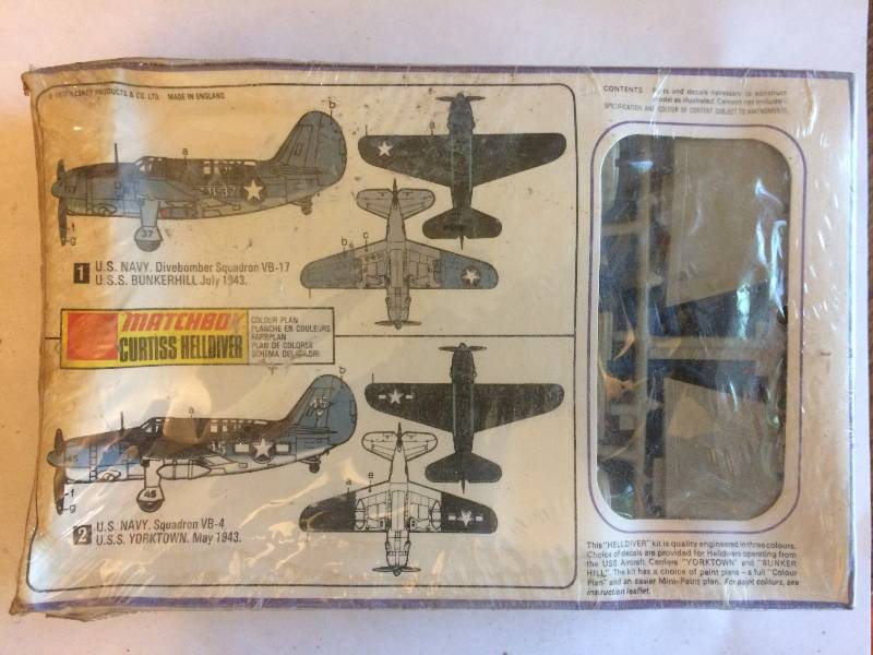 lot 63 image: Matchbox Curtiss Helldiver Model Kit