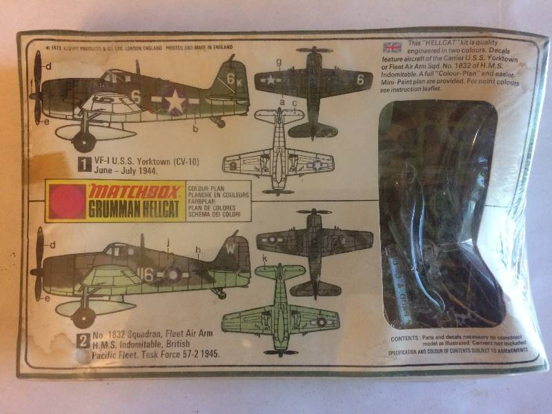 lot 66 image: Matchbox Grumman Hellcat Model Kit