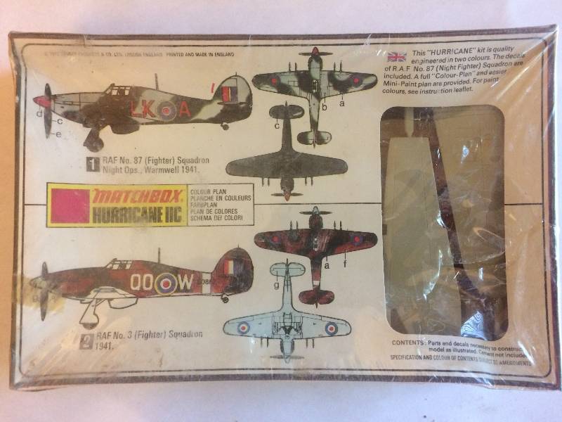 lot 68 image: Matchbox Hurricane IIC Model Kit