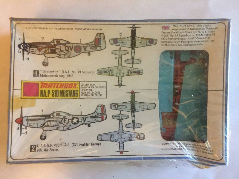 lot 69 image: Matchbox NA.P-51D Mustang Model Kit