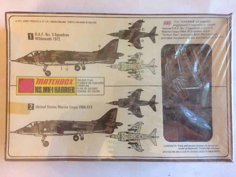 lot 73 image: Matchbox HS.MK-1 Harrier Model Kit