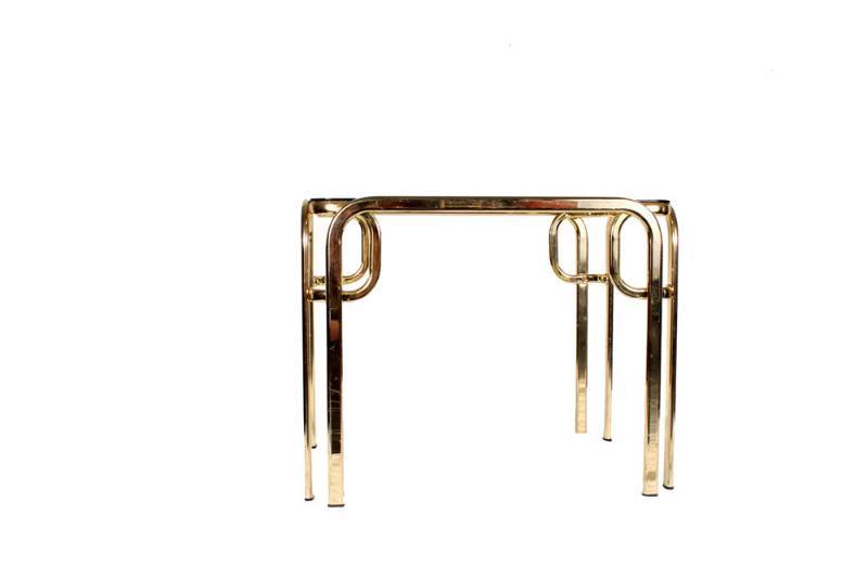 lot 9 image: Seventies Glamour Gold Table with S...