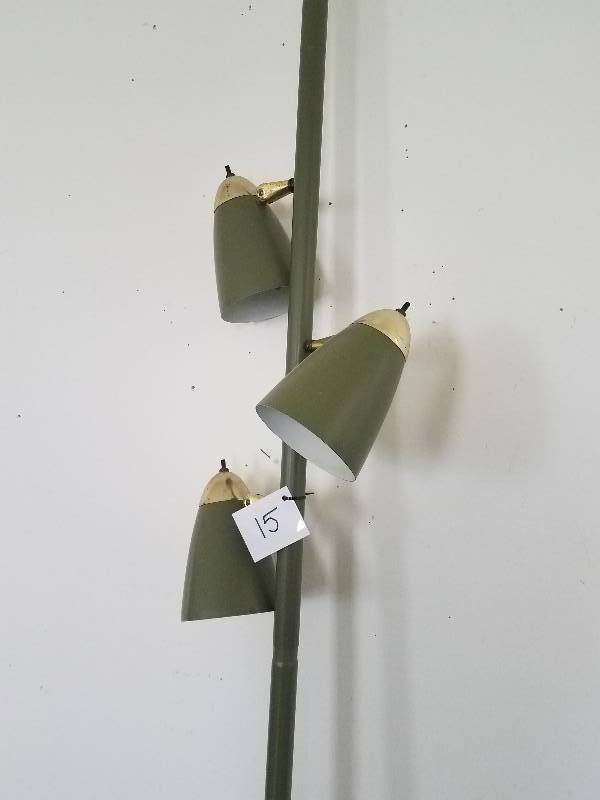 lot 15 image: Mid Century Modern Pole Ceiling Lam...